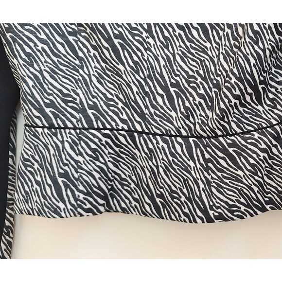 H&M Womens Size 10 Animal Print Front Snap Cropped Blazer Jacket Boho 90s Y2K - Picture 10 of 12